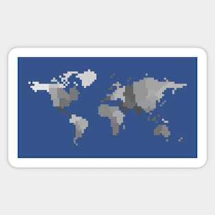 Pixel World, Grayscale Sticker